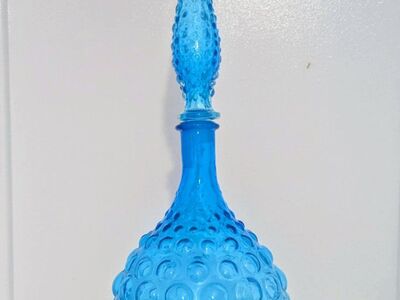 Vintage Bubble glass Genie bottle decanter