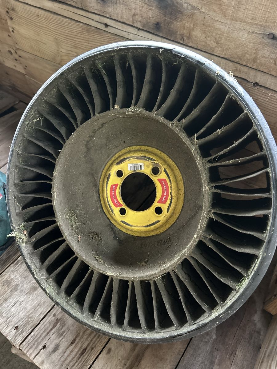 Used Tweel Airless Mower Tire Wheel Assembly with Yellow Hub
