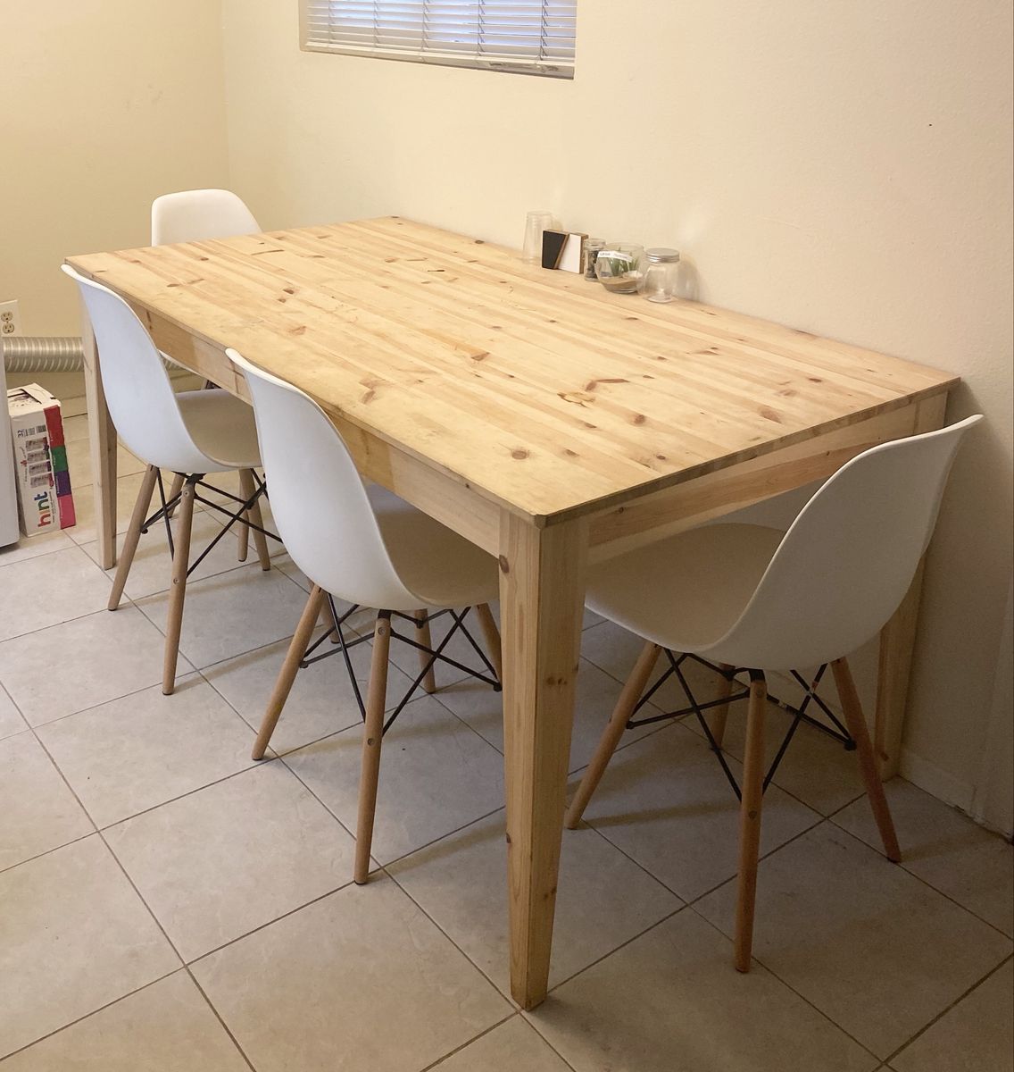 Solid Knotty Pine Dining Table