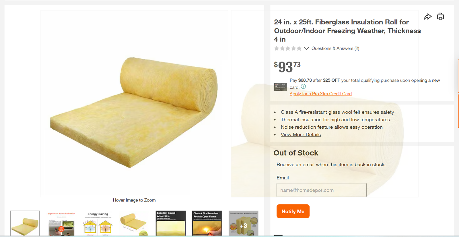 Fiberglass insulation rolls
