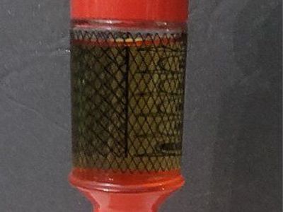 Vintage Avon Red Gas Pump "Remember When" Deep Woods After Shave Cologne Bottle Decanter
