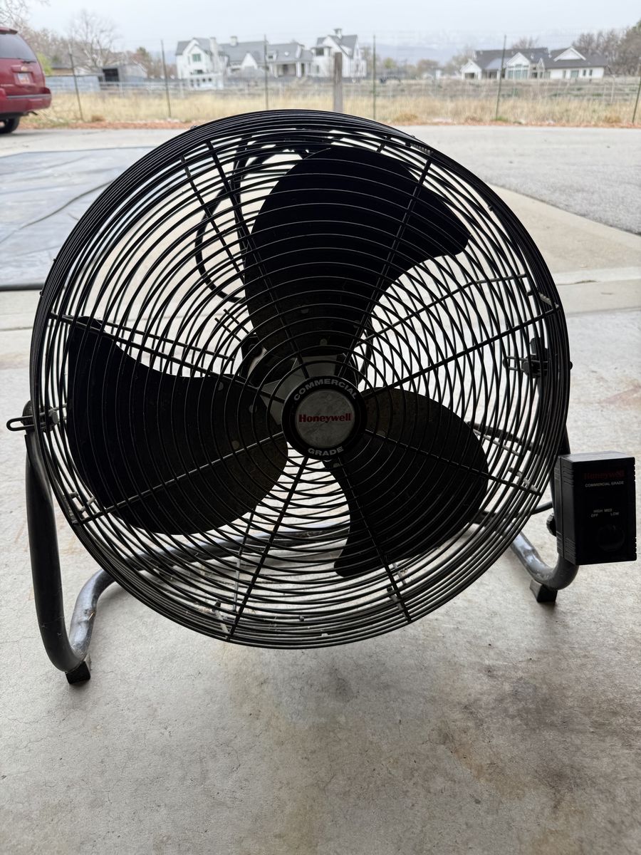 Honeywell Commercial Grade High-Velocity Floor Fan - 3-Speed, Durable Metal Construction