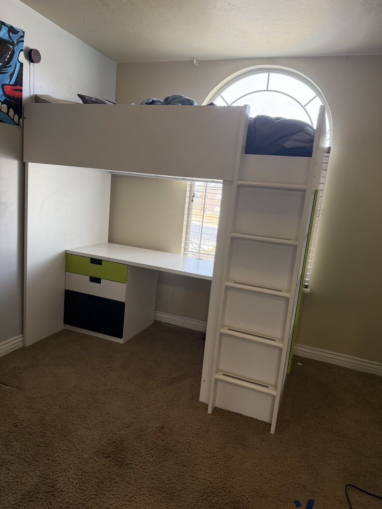 Ikea SMÅSTAD Twin Bed W/ Desk