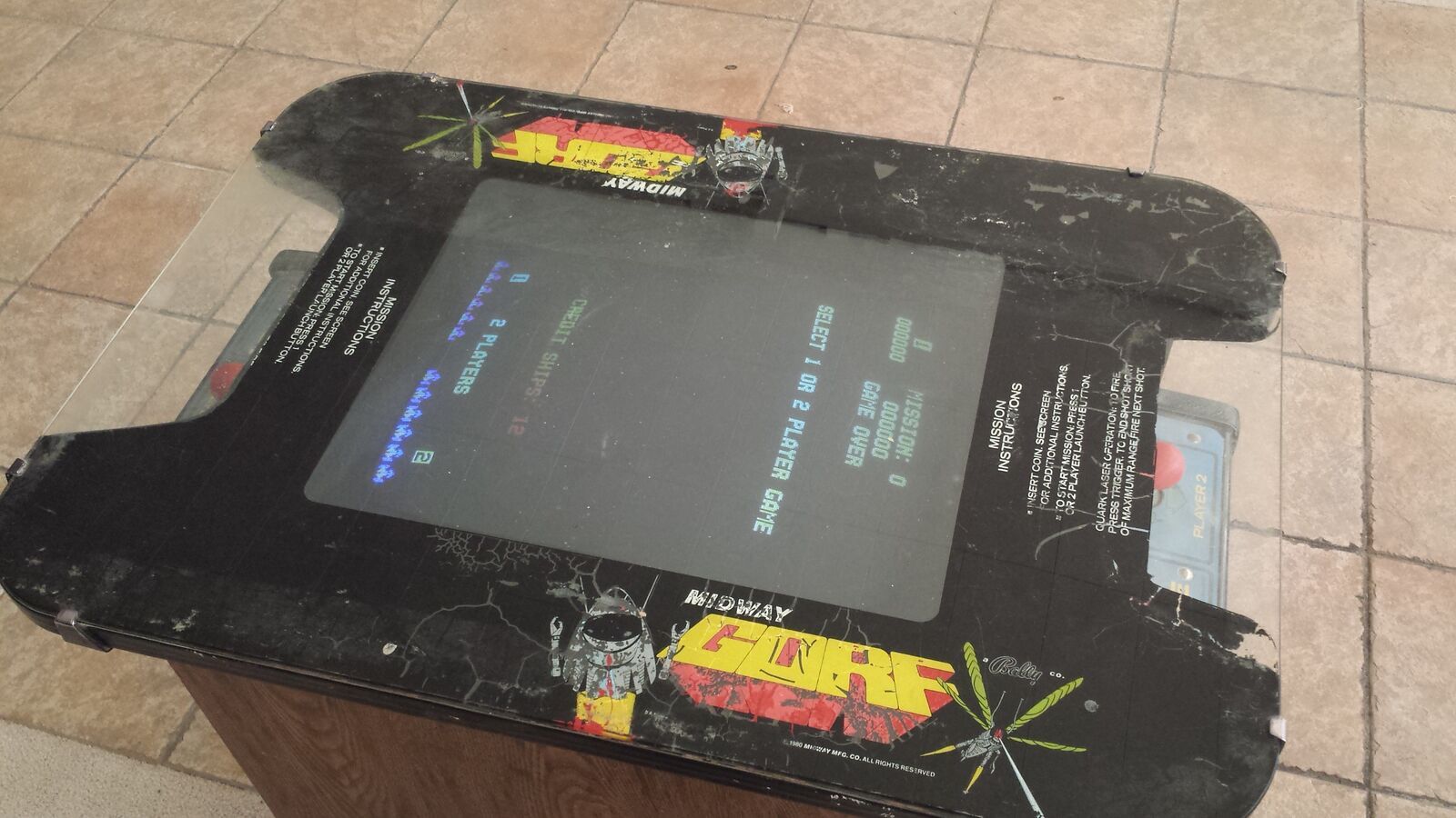 Gorf Cocktail Arcade Game - Working