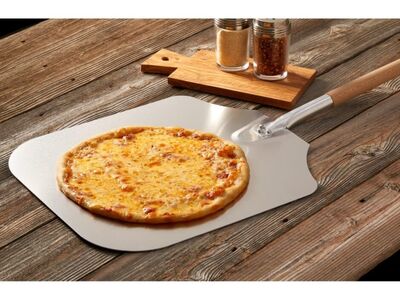 American Metalcraft 52" Pizza Peel w/ 18" x 16" Aluminum Blade, With 52 " Wood Handle for Deep Pizza Ovens