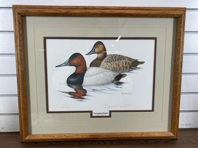 AYTHYA VALISINERIA CANVASBACK DUCKS SIGNED PRINT 10"X14" #WCP040237