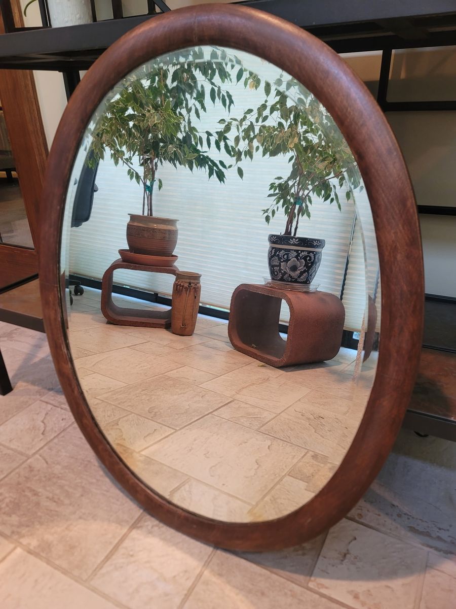 Oval Beveled Mirror