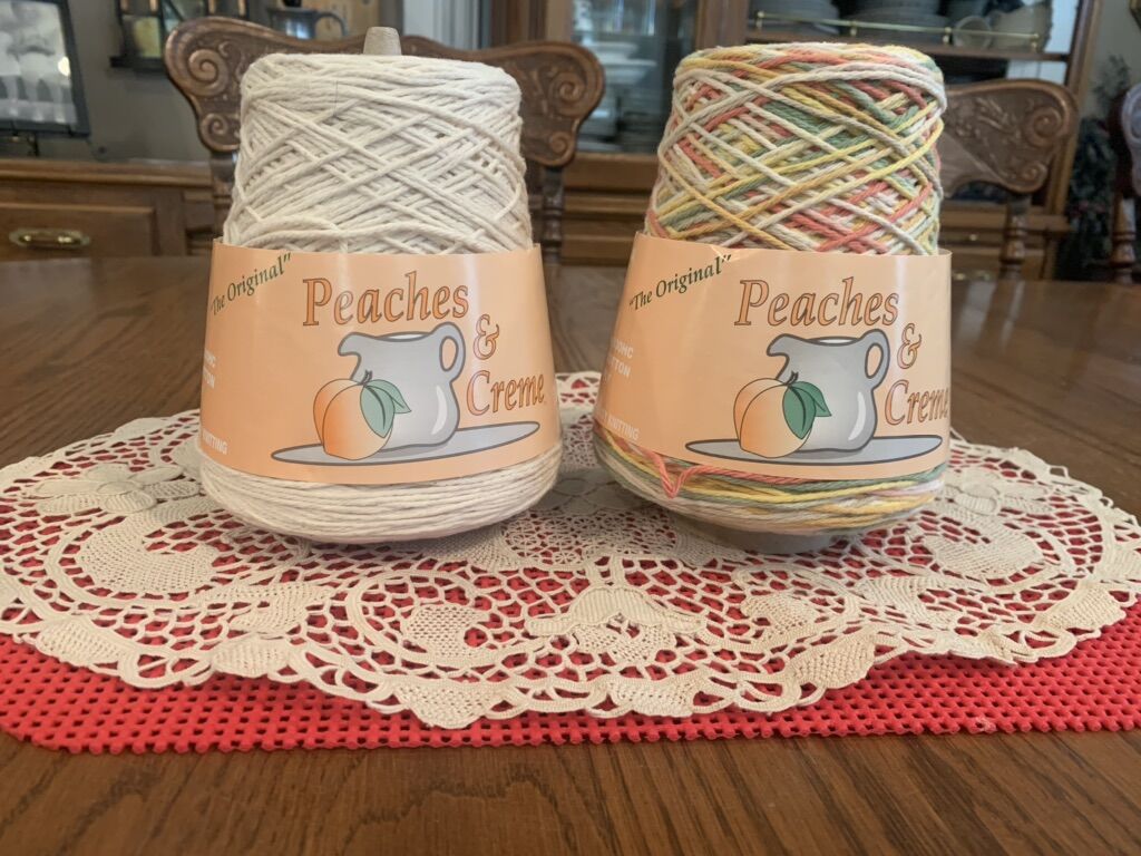 Two Cones Of Peaches & Cream Cotton