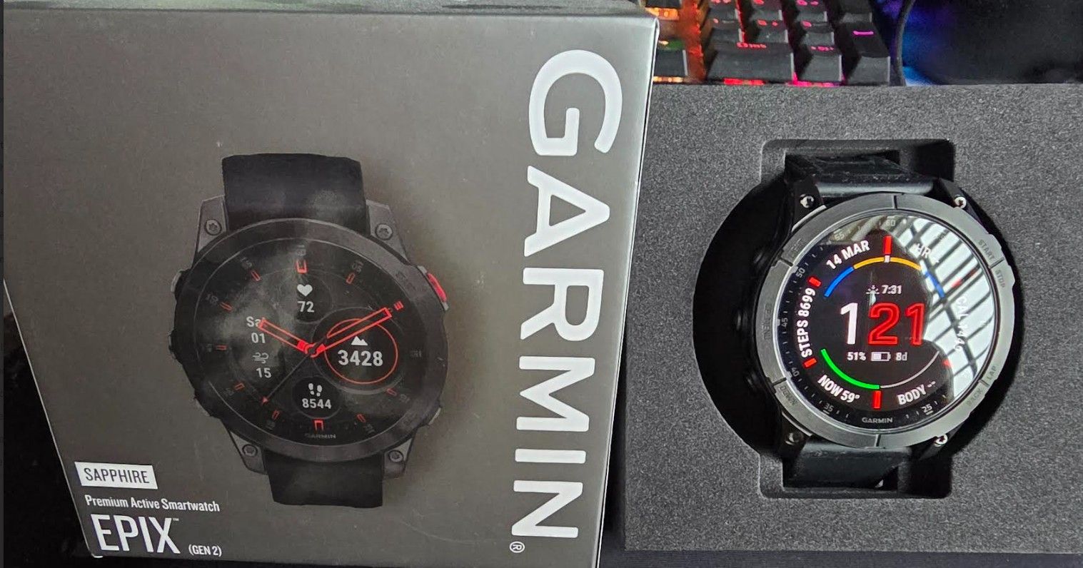 Garmin - epix (Gen 2) GPS Smartwatch 47mm Fiber-reinforced polymer - Titanium
