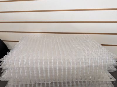 Clear Plastic Anti-Bird & Animal Deterrent Spike Mats Stack