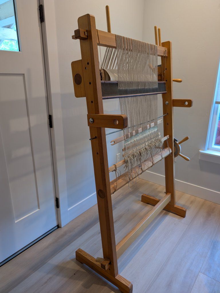 Large Wooden Weaving Loom Floor Standing for Crafts & Textiles
