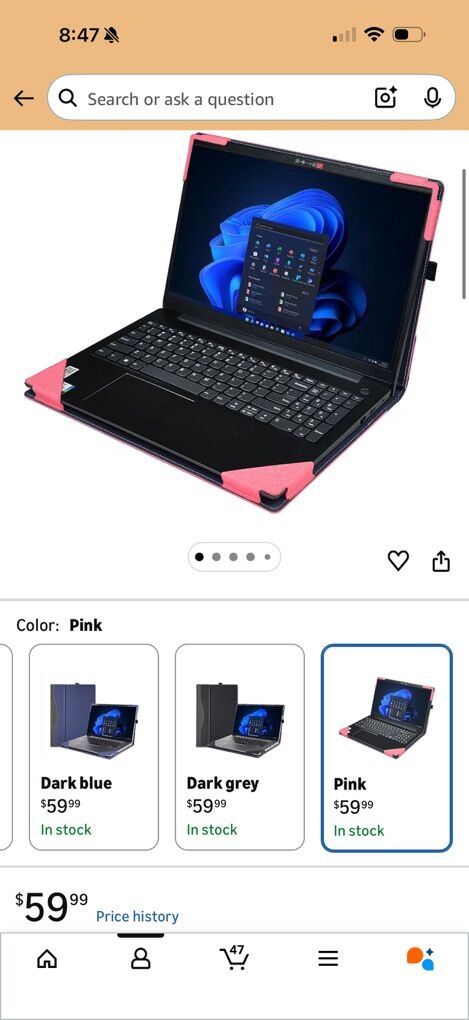 Lenovo Lap Top, Case, And Carrying Case