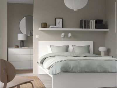 Queen Ikea MALM Bed Frame And Mattress