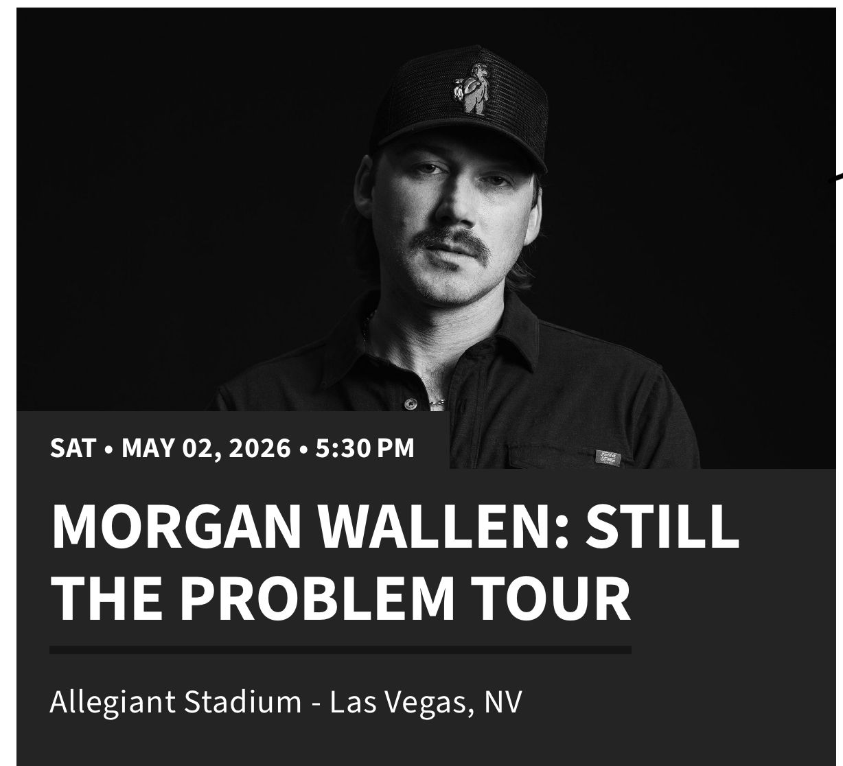 Morgan Wallen Las Vegas show Saturday, May 2