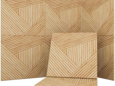 Soon Global Decorative Acoustic Wall Panels 6-Piece Set Timber Spiral