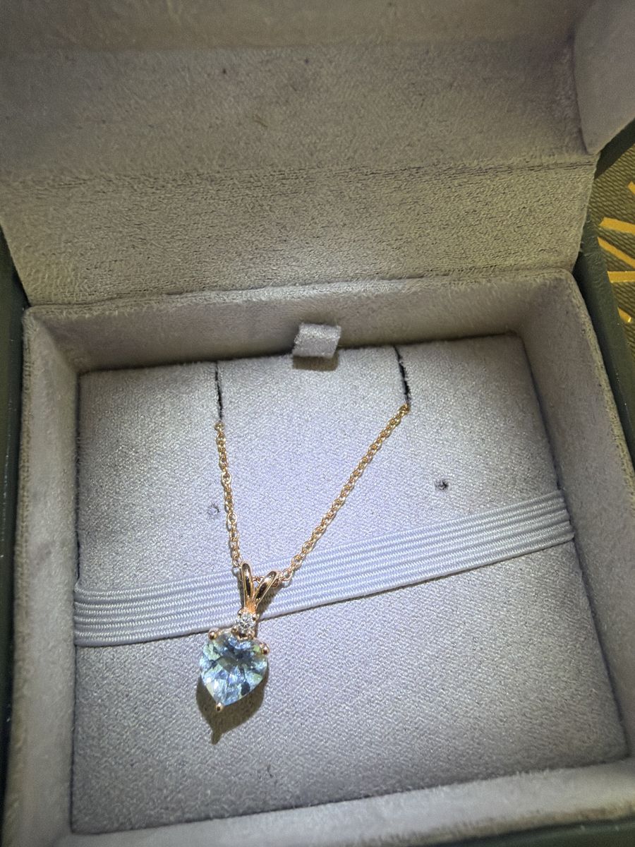 Auquamarine earring and necklace set