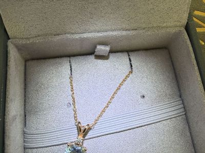 Auquamarine earring and necklace set