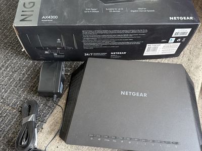 NETGEAR Nighthawk AX6 AX4300 6-Stream WiFi 6 Router with Power Adapter
