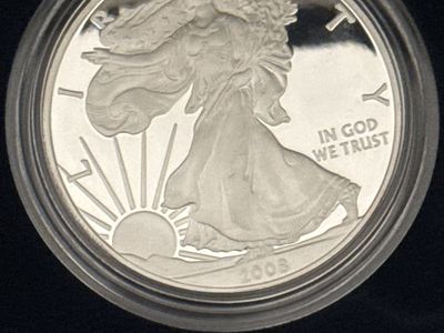 2008 American Eagle One Ounce Silver Proof Coin with Box and COA