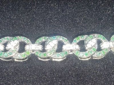 Custom 10K White Gold Link Bracelet