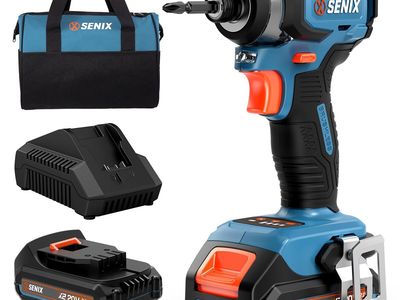 SENIX X2 20V Max 1/4-Inch Cordless Impact Driver Kit with Battery, Charger, and Bag