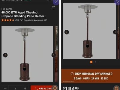 Fire Sense Standing Outdoor Patio Heater
48,000 BTU Aged Chestnut Propane