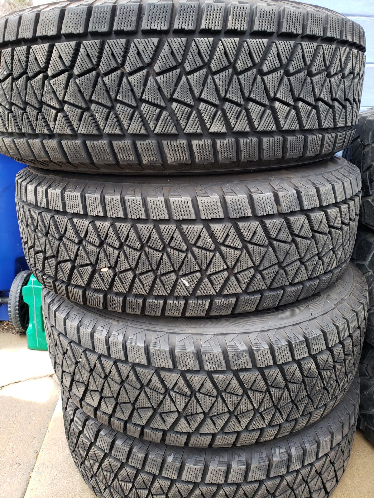 BRIDGESTONE Blizzard Snow Tires (four) 245/70R17 In like new condition