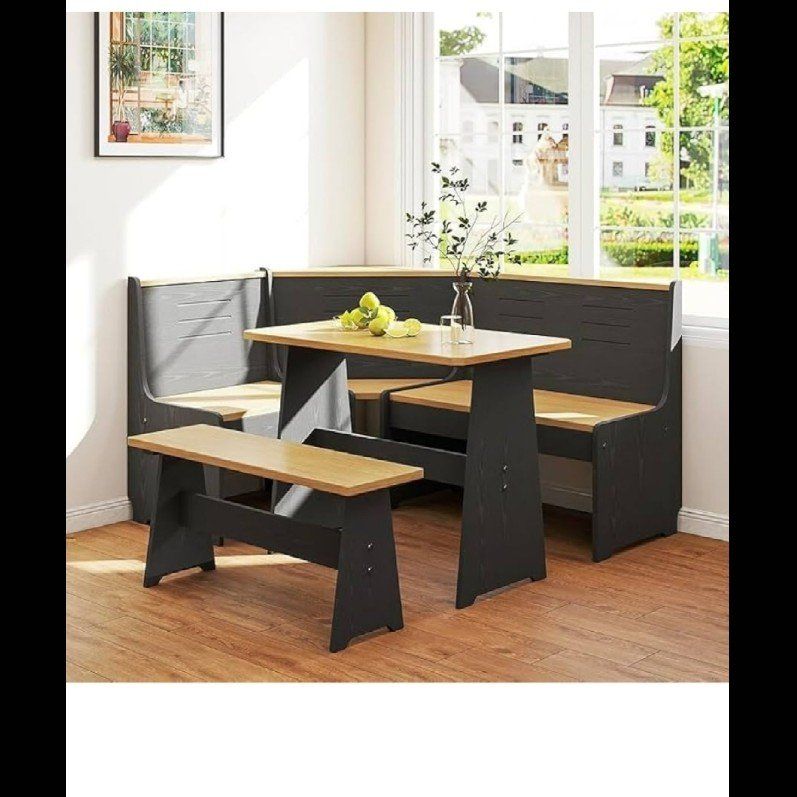 NEW- Breakfast Nook Dining Table Set