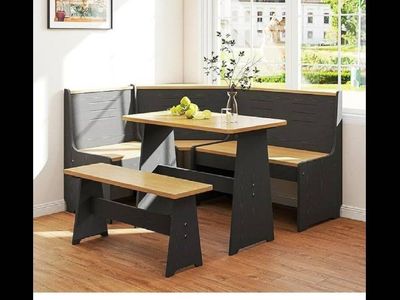 NEW- Breakfast Nook Dining Table Set