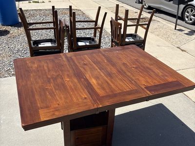 Wood table with leaf