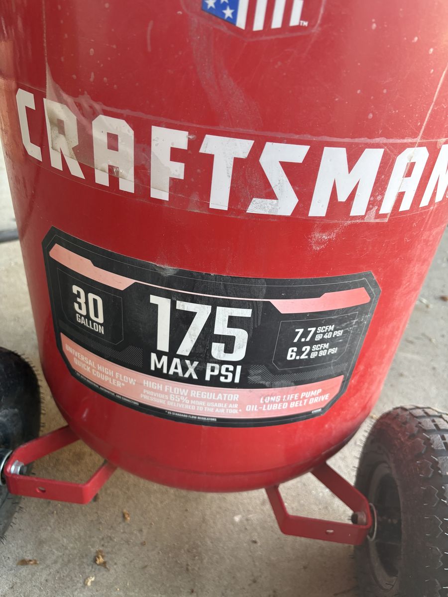 Craftsman 30 gallon air compressor