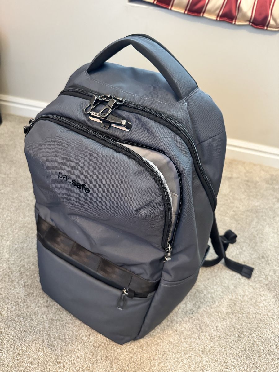 Pacsafe Vibe 25L Anti-Theft Backpack - Gray, Secure Zippers & Laptop Sleeve