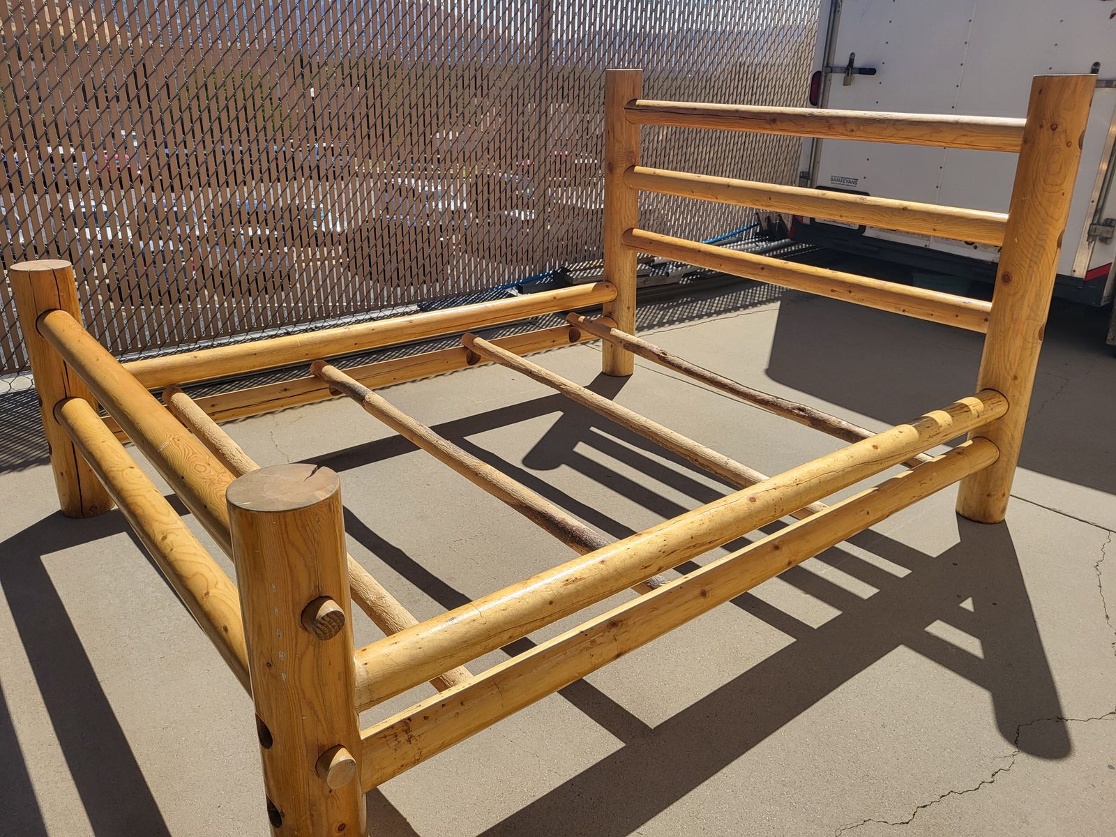 Queen Size Log Bed