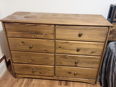 Rustic Wooden 8-Drawer Dresser