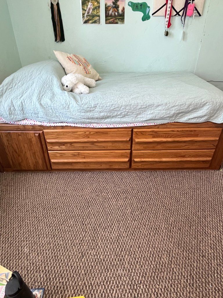 Solid Wood Twin Captain's Bed Frame with Under-Bed Storage & Drawers