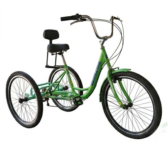 Like-New MoonCool 26" 7-Speed Adult Tricycle + Folding Hitch Rack & Extras
