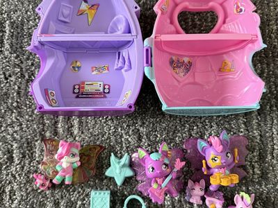 Hatchimals Pixies Riders Interstellar Purple & Pink Play Set with Figures & Accessories