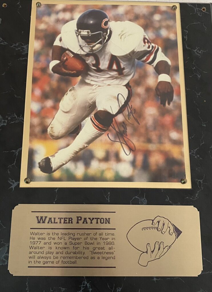 Walter Payton Auto Chicago Bears Autograph 11x13