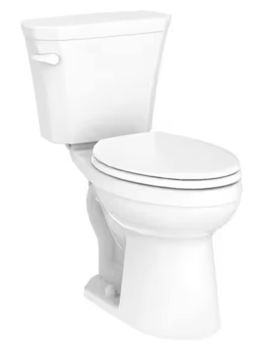 Gerber Viper 2-Piece 1.28 GPF Gravity Flush Compact Elongated ADA Toilet in White with Slow Close seat