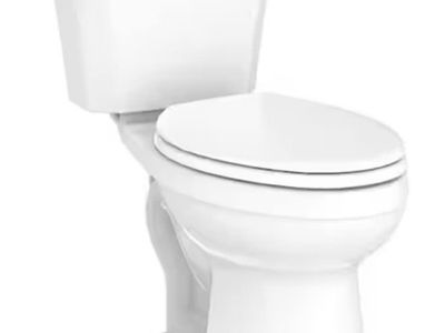 Gerber Viper 2-Piece 1.28 GPF Gravity Flush Compact Elongated ADA Toilet in White with Slow Close seat