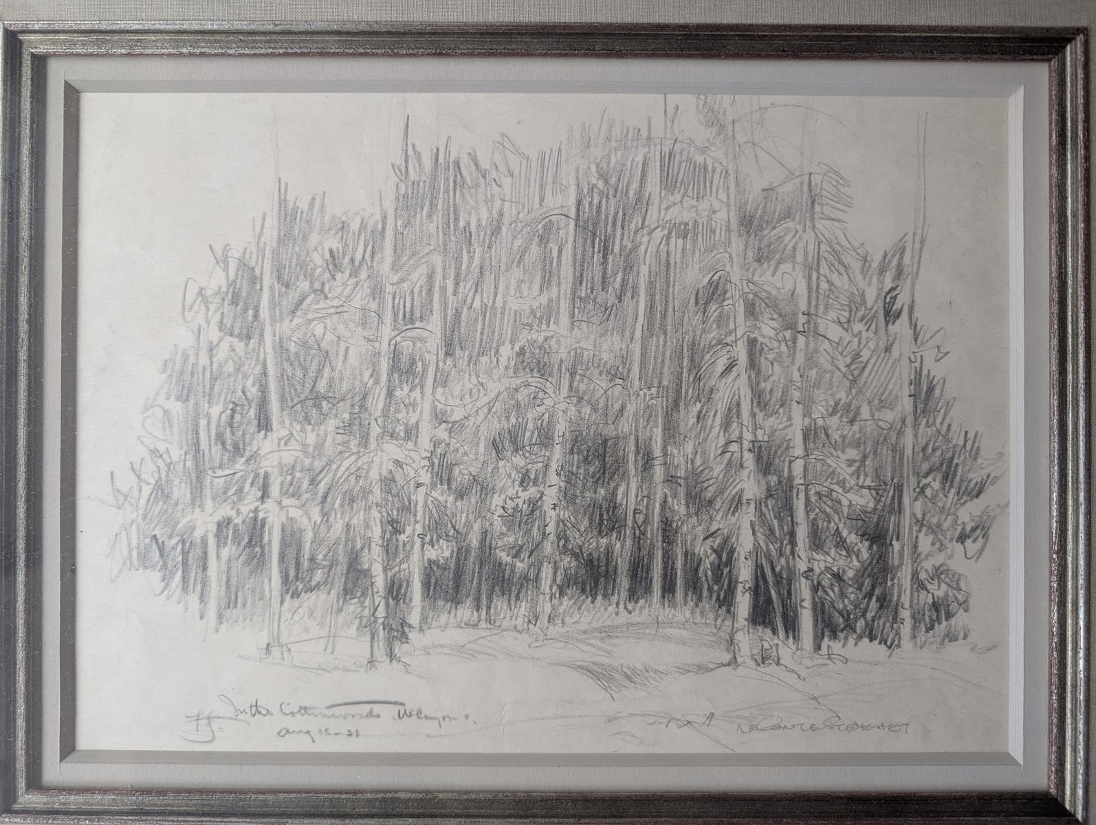 Historic Weber Canyon Landscape, Graphite on Paper, LeConte Stewart