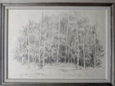 Historic Weber Canyon Landscape, Graphite on Paper, LeConte Stewart