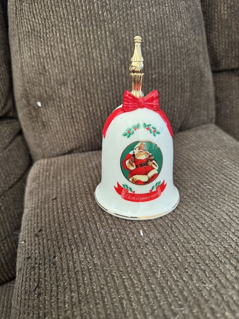 Coca-Cola ceramic Christmas Bell