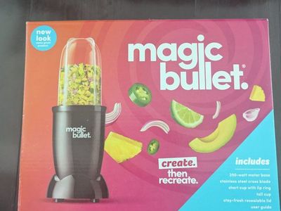 Magic Bullet 250-Watt Blender with Stainless Steel Cross Blade, Short & Tall Cups, Resealable Lid