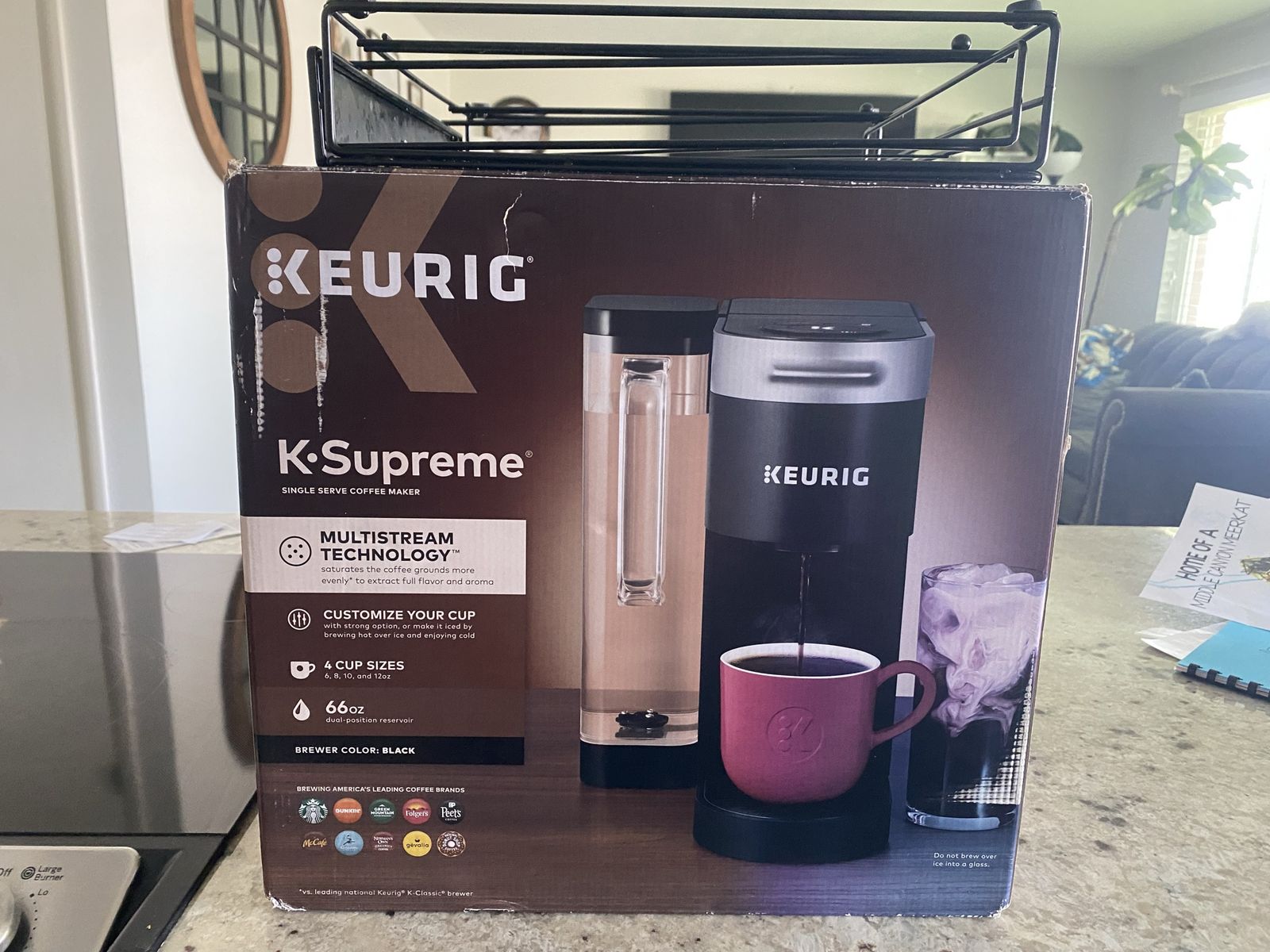 Keurig K-Supreme Single Serve Coffee Maker Black Multistream Technology 66oz
