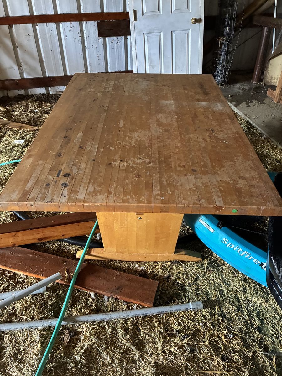 Heavy duty wood table