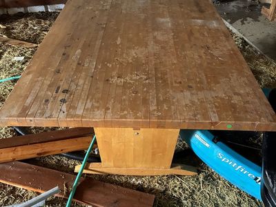 Heavy duty wood table