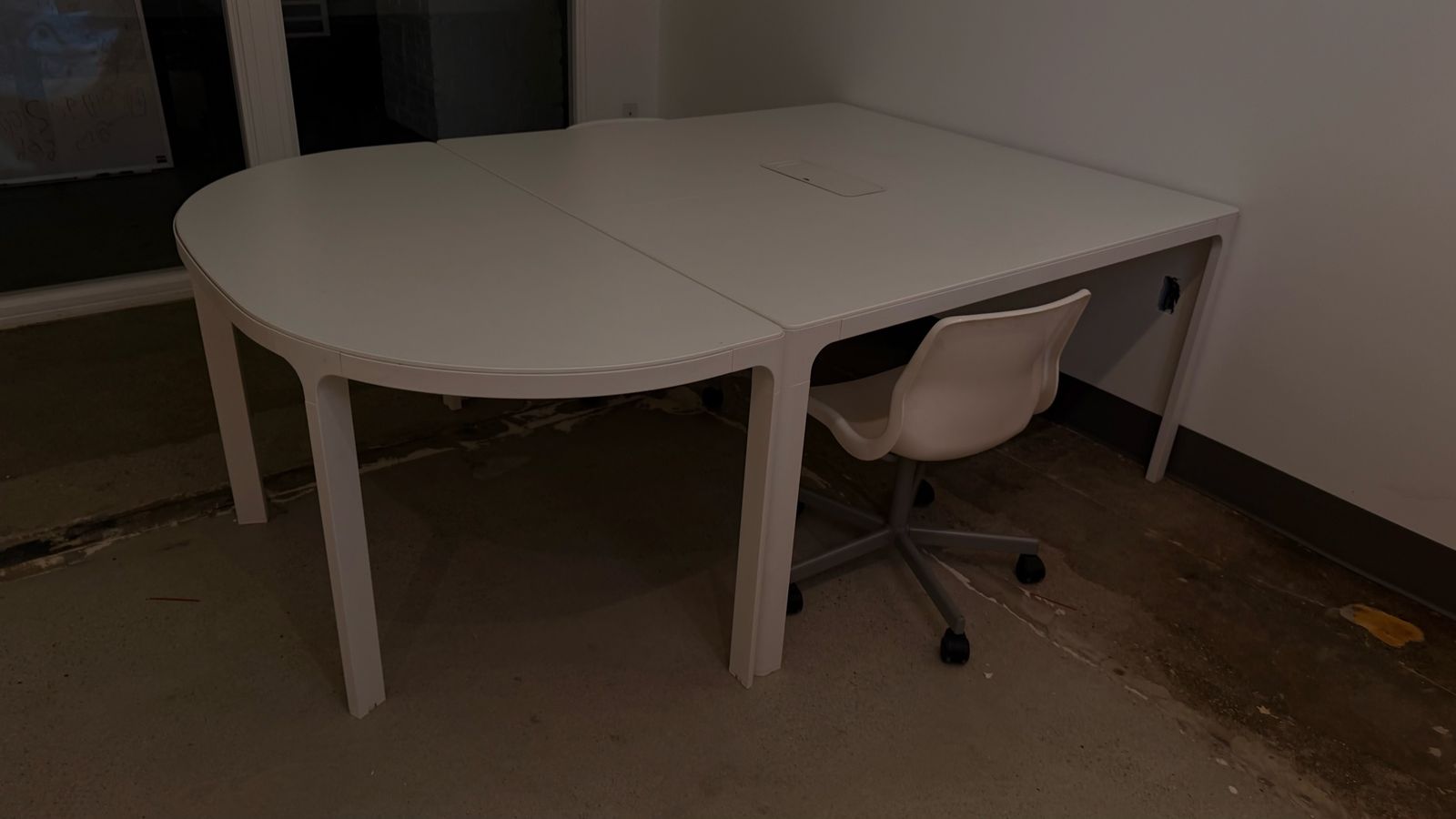 Modern White Conference Table - Seats 4-6
