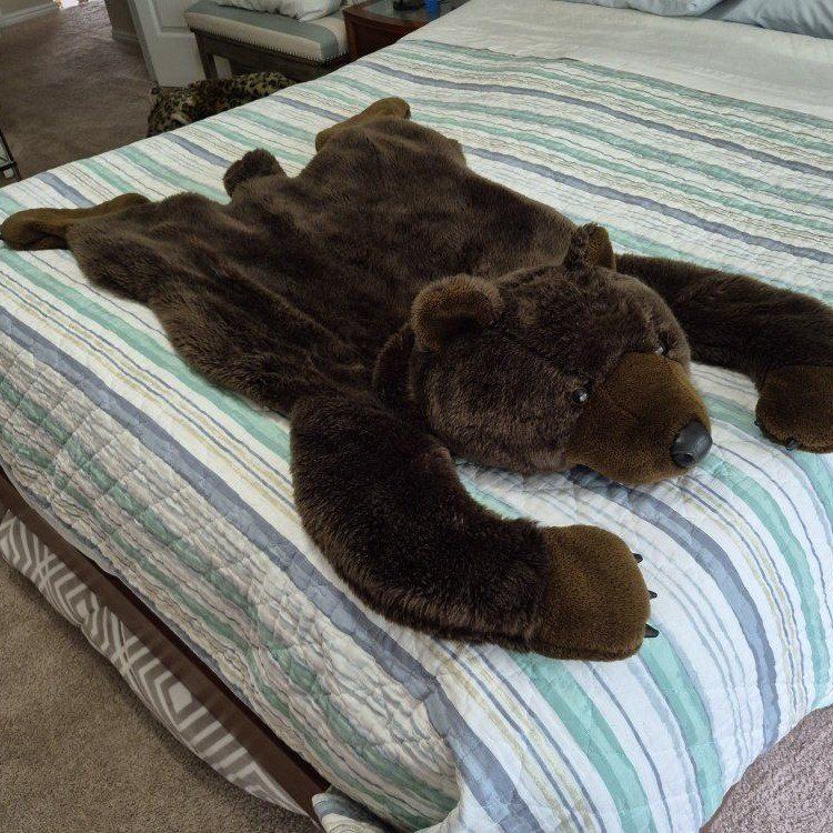 Bear Rug / Play Mat - Brown, Soft & Plush