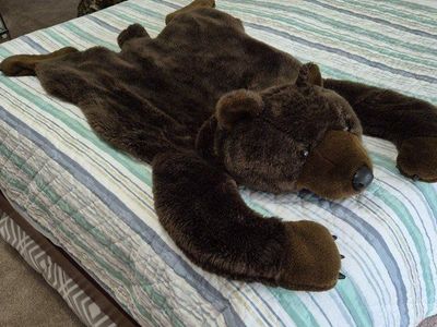 Bear Rug / Play Mat - Brown, Soft & Plush
